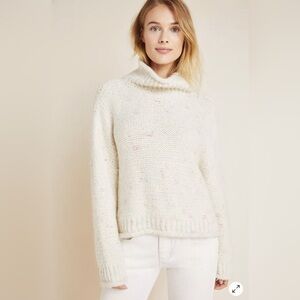 Anthropologie Charlotte Confetti Turtleneck Sweater